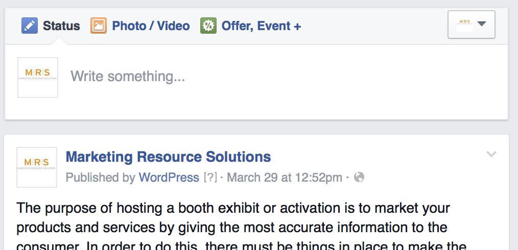 How to post an event on your company Facebook page